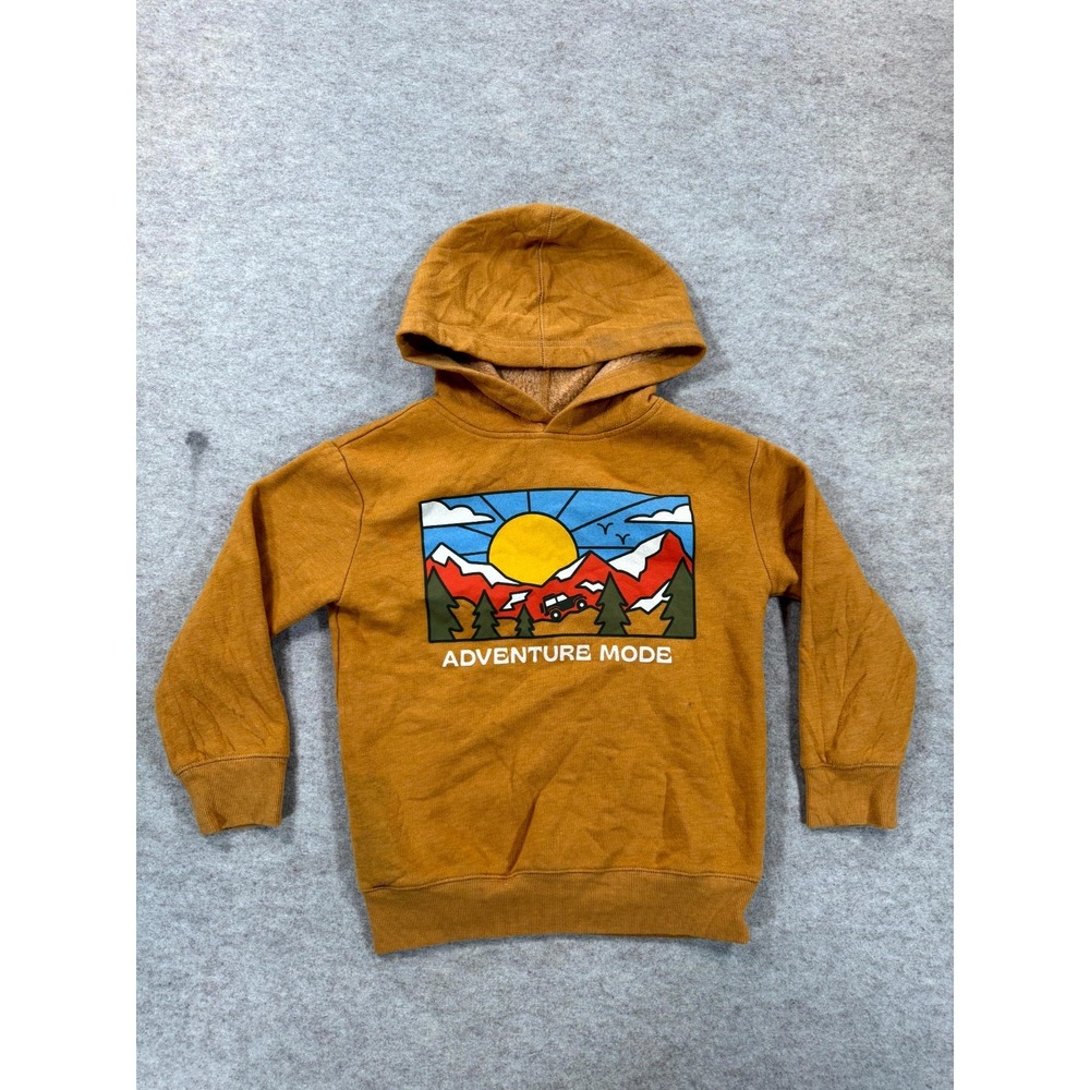 Jumping Beans Boys Yellow Adventure Mode Graphic Fleece Hoodie Size 6 BJ32K140GG